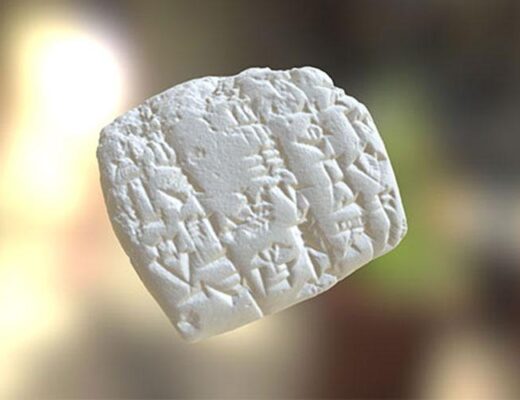 A 3D printed cuneiform tablet created using Colgate's scanned data